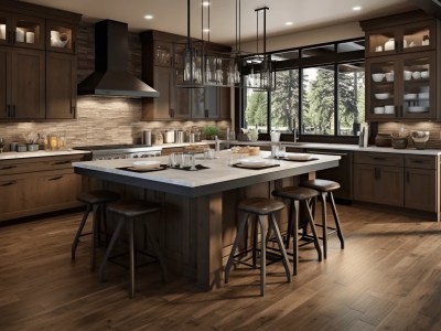 Luxury Kitchen With Dark Wood Elements