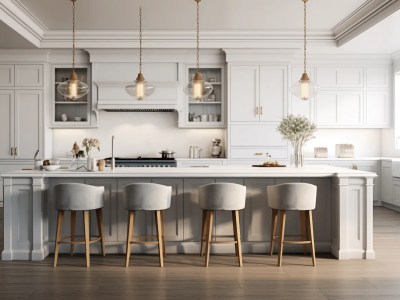 Luxury White Kitchen With Gold Accents