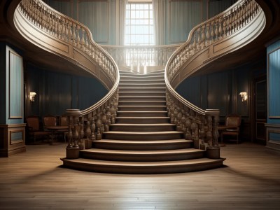 Mansion House With A Stairway