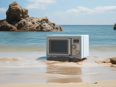 Microwave Set On Sand