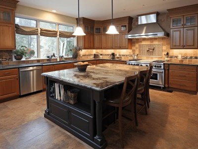 Modern Kitchen With Granite Counter Tops