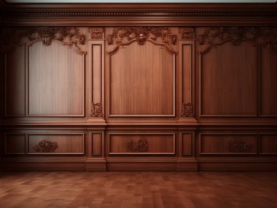 Ornate Wooden Room And Wooden Floor