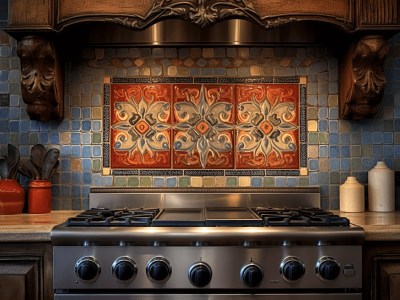 Oven With Mosaic Tile Decoration