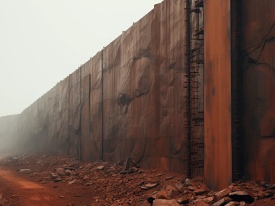 Road Is Under A Rusty Wall