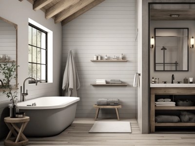 Rustic Farmhouse Bathroom Design Ideas With A Custom Tub And Fixtures