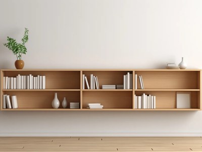 Simple Wooden Wall Shelf With Books All