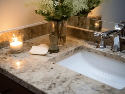 Sink With Flowers And Candles