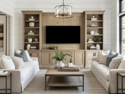 Sofa, Tv And Coffee Table In An Open Living Room Area