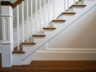 Stair Tread And Railing In A House