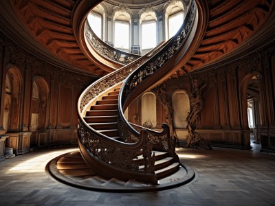 Staircase In An Ornate Building