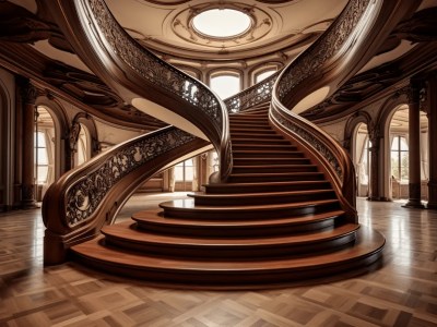 Staircase In An Ornate Mansion