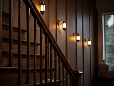 Stairs With Lights Next To Them