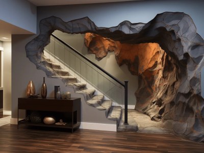 Stairway With A Cave Theme