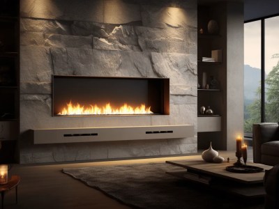 Stone Fire Sits In A Stylish Living Room