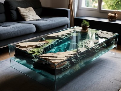 Table Containing An Island Waterfall