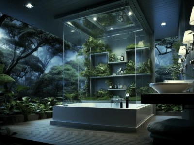 This Bathroom Uses Plants To Create A Jungle Like Theme