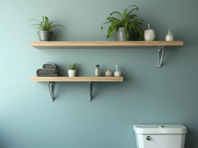 Toilet And Plant Shelf Wall Mounted 3D Render