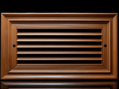 Vent Cover With A Brown Wood Trim