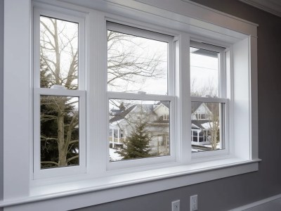 White And Gray Window Overlooks A House From The Window