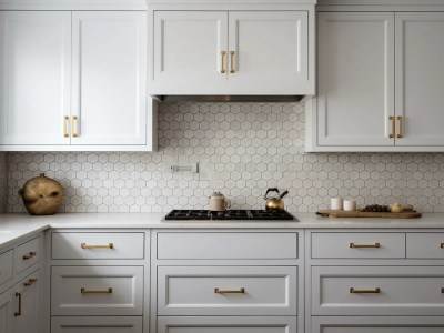 White Kitchen With Gold Accents