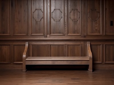 Wooden Bench In A Room With Wooden Walls