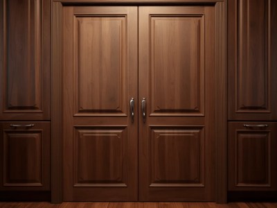 Wooden Kitchen Door In A Bathroom