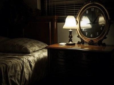 Wooden Nightstand. The Mirror Is Nigh