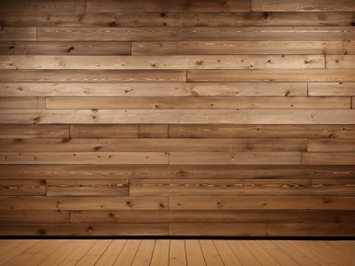 Wooden Wall Inside An Empty Room